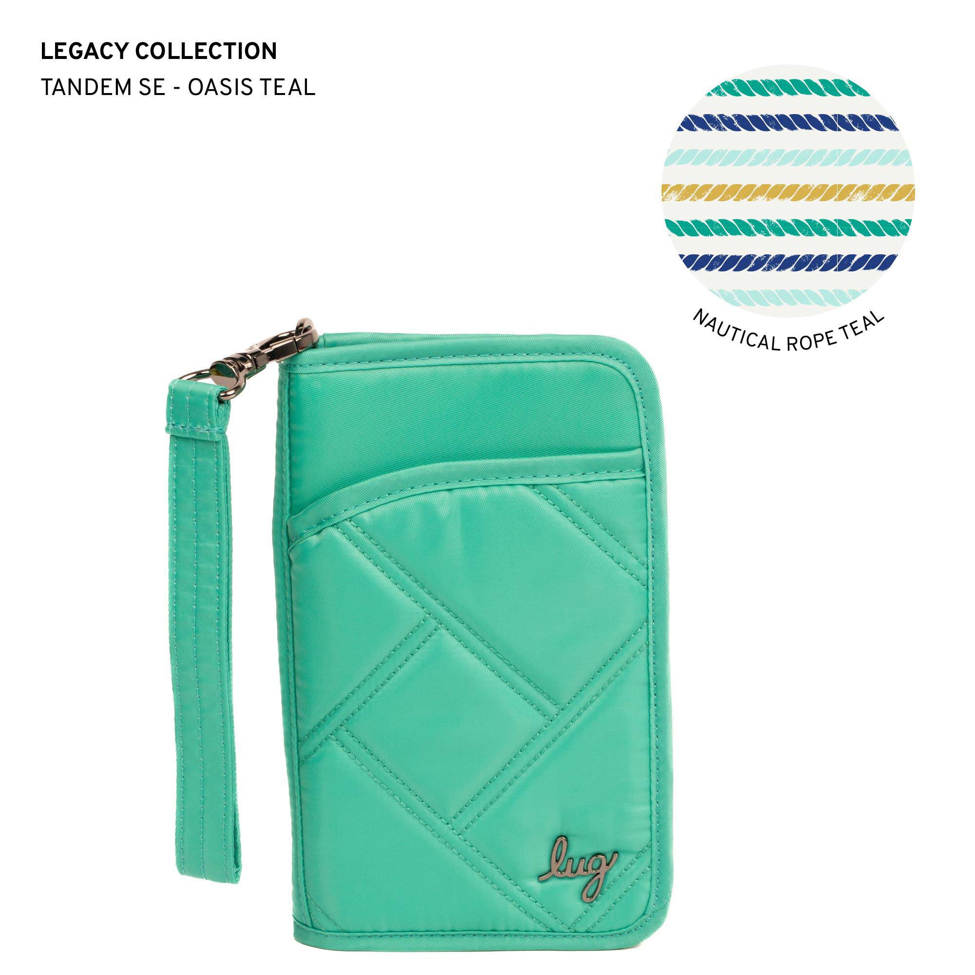 Legacy Collection Tandem SE RFID Wallet - OASIS TEAL - 24241_LegacyTandemSE_OasisTeal_Angle_01